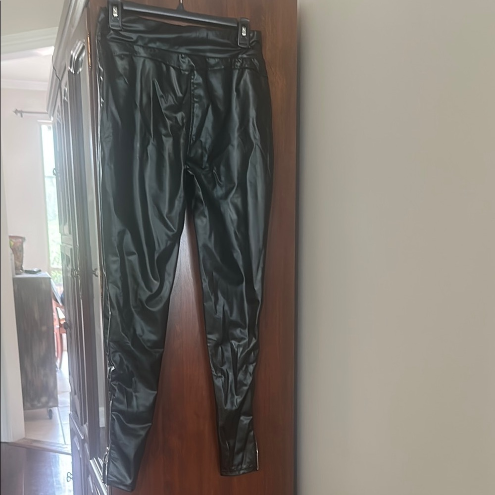 Black Faux Leather Leggings